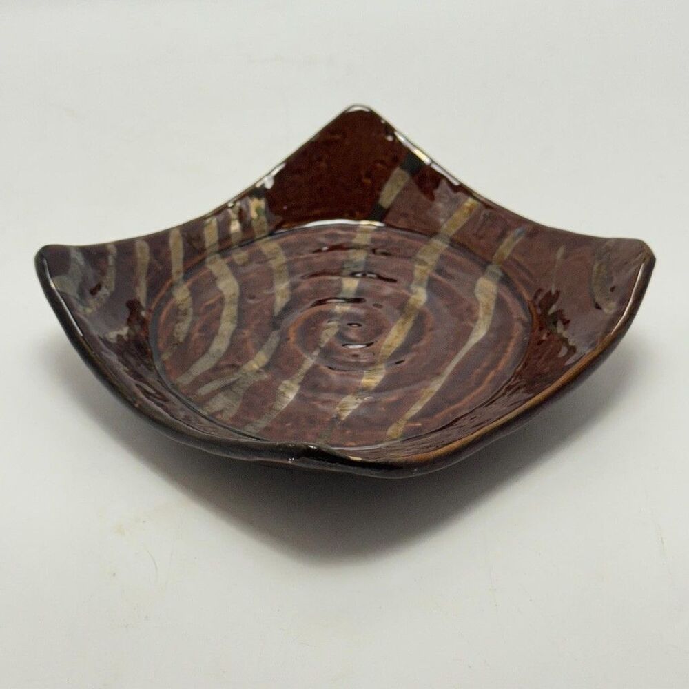 Pier 1 Imports Decorative Square Glass Trinket Dish Or Candle Holder